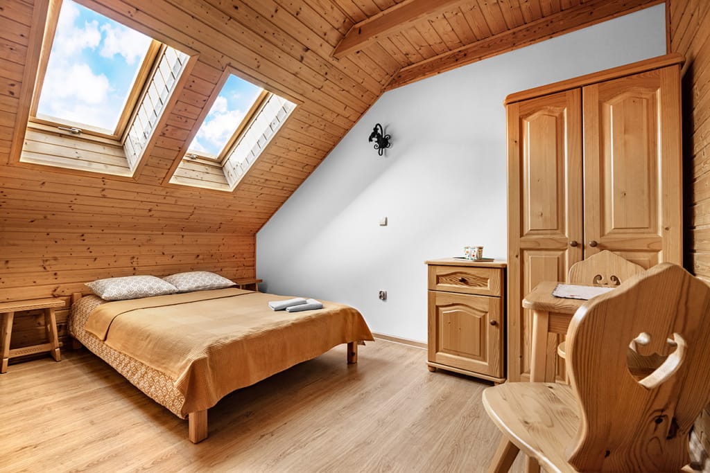 Holiday Cottage for rent in Szczawnica | Bedroom with Roof Windows
