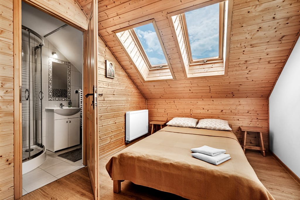 Holiday Cottage for rent in Szczawnica | Bedroom with Roof Windows
